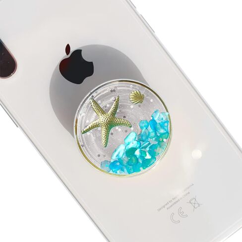 Magnetic Ocean Style Expandable Collapsible Mobile Phone Grip Stand Holder for Smartphone Tablet Cell Phone Accessory (Turquoise) in Saudi Arabia