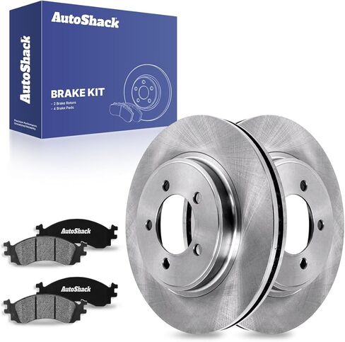 AutoShack Front Brake Rotors Ceramic Brake Pads | Replacement for 2006-2010 Ford Explorer 2007-2010 Explorer Sport Trac 2006-2010 Mercury Mountaineer 4.0L 4.6L V6 V8 4WD AWD RWD | 6-PC Brake Kit in Saudi Arabia