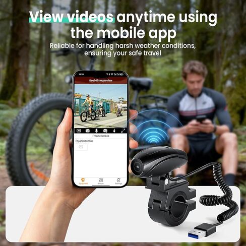 AMYET Motorcycle Camera,Helmet Camera HD 1080PP with Single Lens,IP65 Waterproof,Parking Mode,Motorcycle Dash Cam with 64GB SD Card，Driving Recorder Suitable for Motorcycles/Tricycles/Ebike in Saudi Arabia