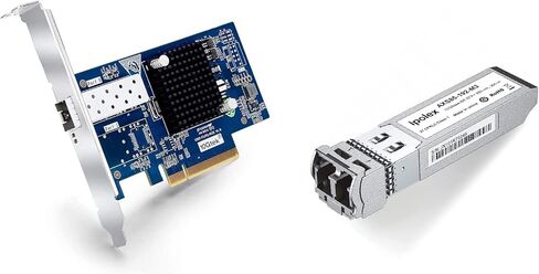 10GBase-SR Multimode SFP + LC Transceiver & 10Gb SFP+ PCI-E Network Card (Compare to Intel X520-DA1(Intel E10G42BTDA) in Saudi Arabia