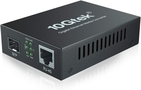 1 Pack of Gigabit Ethernet Media Converter, Open SFP Fiber to Ethernet RJ45 Converter 10/100/1000Base-Tx and 1 Pack of 1.25G SFP 1000Base-SX Transceiver, Compatible with HPE in Saudi Arabia