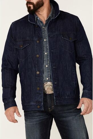 Cody James Men's Coasting Medium Wash Button-Front Unlined Denim Jacket Indigo Large in Kuwait