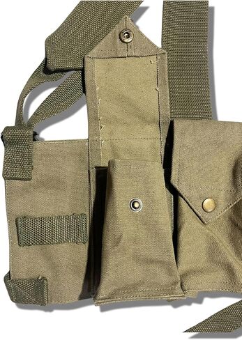 جهاز الصدر Warreplica Rhodesian Fereday & Sons مع جيب للقنبلة اليدوية FAL/G3/M14 Bush War/20rd .308/7.62x51mm 4 حقيبة للمجلات جهاز الصدر التكتيكي مع جيب للقنبلة اليدوية in Kuwait