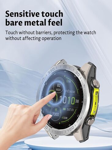 Watch Bezel for Garmin Fenix 8 47mm AMOLED Display, Stainless Steel Scratch Resistant Watch Bezel,Careful Protection,Racing Circle Style,Silvery White in Saudi Arabia