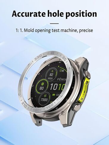 Watch Bezel for Garmin Fenix 8 47mm AMOLED Display, Stainless Steel Scratch Resistant Watch Bezel,Careful Protection,Racing Circle Style,Silvery White in Saudi Arabia
