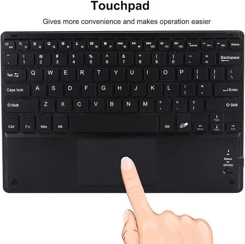 لوحة مفاتيح BT Touchpad، وقت عمل يصل إلى 72 ساعة مع حافظة واقية، لأنظمة iOS للكمبيوتر اللوحي مقاس 9-10.5 بوصة in Kuwait