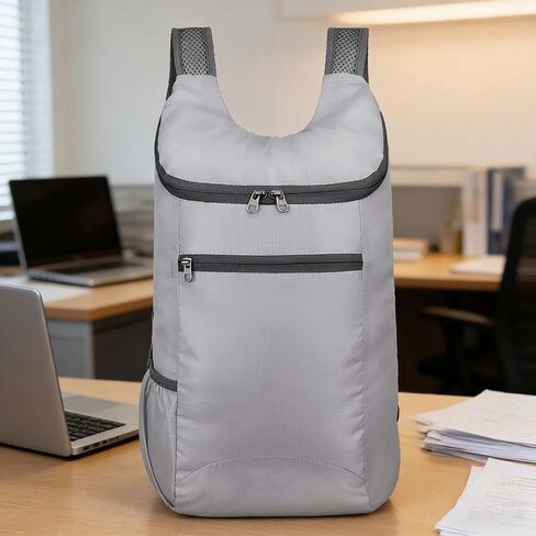 Lightweight Foldable Travel Packable Backpack,Casual Large-Capacity Daypack for Travel, Hiking, Outdoor Adventures, and Daily Use(Grey) in Saudi Arabia