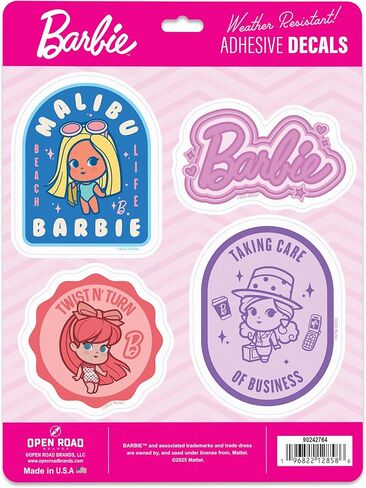 Mattel Barbie Star Adhesive Vinyl Decals - Fun Set of Sparkly Barbie Stickers for Laptop or Water Bottle in Saudi Arabia