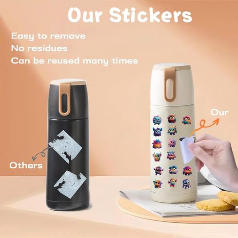 100 قطعة مجموعة ملصقات الوحش اللطيفة ملصق وحش ملون من الفينيل ملصقات مقاومة للماء لزجاجات المياه وأجهزة الكمبيوتر المحمولة والدراجة النارية والدراجة النارية ولوح التزلج in Kuwait