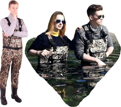 5mm Neoprene Waders with 1500g Weight Rubber Boots in Saudi Arabia