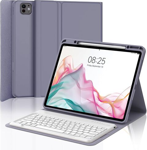 حافظة IVEOPPE iPad Pro مقاس 13 بوصة مع لوحة مفاتيح (M4) 2024، لوحة مفاتيح بلوتوث لاسلكية مغناطيسية قابلة للفصل، غطاء حماية نحيف مع حامل أقلام لجهاز iPad Pro 13 بوصة، نوم/استيقاظ تلقائي باللون الأسود in Kuwait