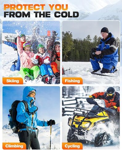 جوارب ساخنة، 3 إعدادات للتدفئة، جورب ساخن قابل للغسل لصيد الأسماك والتزلج والصيد والمشي لمسافات طويلة وركوب الخيل والتزلج، جوارب كهربائية قابلة لإعادة الشحن بقدرة 5000 مللي أمبير للرجال والنساء، هدايا عيد الحب in Kuwait