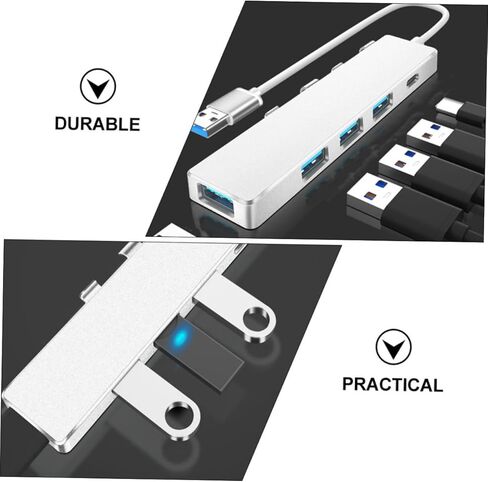 1 قطعة USB Hub نوع منفذ إمداد الطاقة محول توسيع محمول لأجهزة الكمبيوتر المحمول والكمبيوتر اللوحي والهاتف مقسم بيانات خفيف الوزن ومتعدد الوظائف لسهولة الاتصال in Kuwait