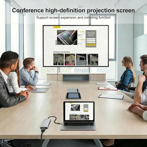 8-in-1 USB C Hub with M.2 NVMe SSD Enclosure, 4K HDMI, 100W PD, 10Gbps USB-C, USB3.2, SD/TF Card Reader for XPS, Dell, MacBook Pro, iPad Pro Upgraded in Kuwait