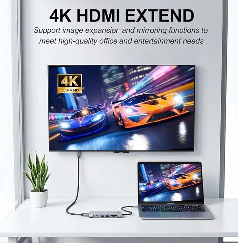 8-in-1 USB C Hub with M.2 NVMe SSD Enclosure, 4K HDMI, 100W PD, 10Gbps USB-C, USB3.2, SD/TF Card Reader for XPS, Dell, MacBook Pro, iPad Pro Upgraded in Kuwait