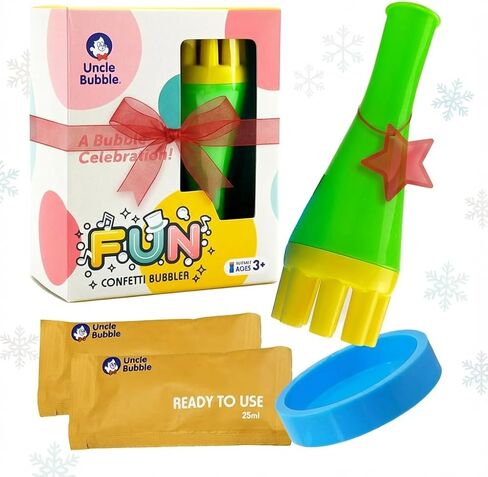 Uncle Bubble Blower for Kids and Toddlers, Mini Bubble Blower Makes Thousands of Bubbles Ease, Plastic Reduction Version in Saudi Arabia