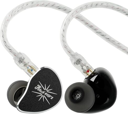 شاشة Linsoul Kiwi Ears Belle 10 مم DLC ديناميكية داخل الأذن، سماعات أذن سلكية HiFi مع كابلات مزدوجة مطلية بالفضة، IEM احترافي لأداء المسرح/الألعاب/إنتاج الموسيقى (بدون ميكروفون، فضي) in Kuwait