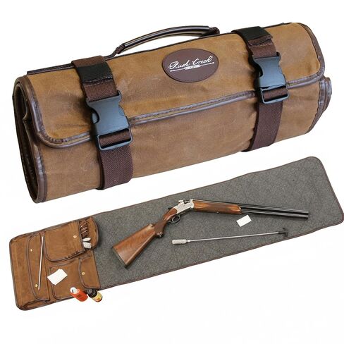 Rush Creek Creations Gun Cleaning Mat for All Guns - Portable, Waxed Canvas, Handle, Weather-Resistant Gun Cleaning and Shooting Pad in Saudi Arabia