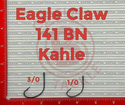 Eagle Claw L141 Kahle Hook Black Nickle Finish, Offset Life Bait Hooks in 50 and 25 Packs 141 Kahle Hook for Fishing Live Bait in Saudi Arabia