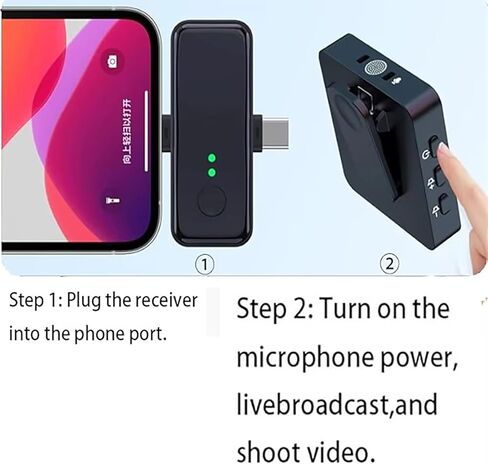 ميكروفون لاسلكي صغير 3 في 1 لأجهزة iPhone وAndroid والكاميرا - مثالي لمدونات الفيديو وإنشاء المحتوى وتسجيل الفيديو مع تقليل الضوضاء بالذكاء الاصطناعي، نطاق 328 قدمًا وعمر البطارية 20 ساعة in Kuwait