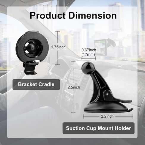 Suction Cup Windshield GPS Bracket Cradle Mount Replacement for Garmin DriveSmart 5 5LMT EX 50 50LM 50LMT 51 51LMT-S 51EX 55 55LMT 55EX 60 60LMT 61 61LMT-S 61EX 65 65LMT 7 7LMT 7LMT-S 70 70LMT 71 in Saudi Arabia