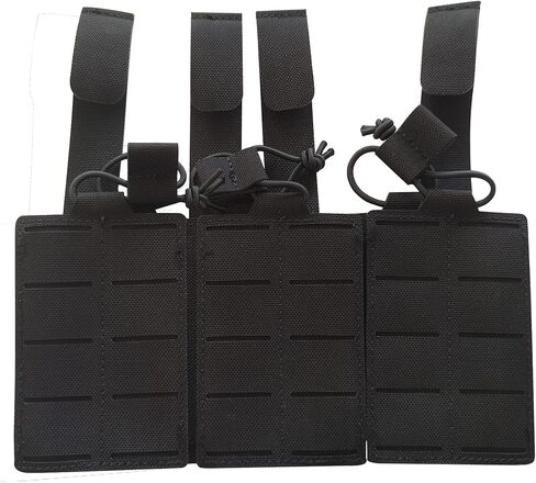 Tactical Mag Pouch Laser Cutting Molle Mag Pouch Triple Mag Pouch Open Top Mag Pouch for Magazine Holster for Tactical Bag Accessories Holder in Saudi Arabia