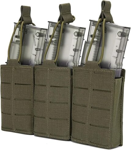 Tactical Mag Pouch Laser Cutting Molle Mag Pouch Triple Mag Pouch Open Top Mag Pouch for Magazine Holster for Tactical Bag Accessories Holder in Saudi Arabia