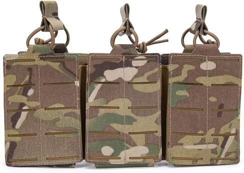 Tactical Mag Pouch Laser Cutting Molle Mag Pouch Triple Mag Pouch Open Top Mag Pouch for Magazine Holster for Tactical Bag Accessories Holder in Saudi Arabia