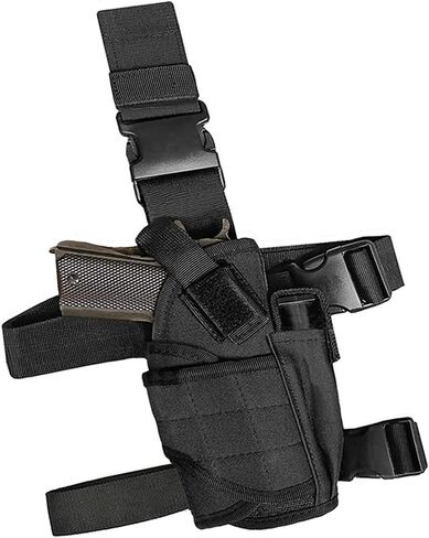 Drop Leg Holster, Tactical Thigh Pistol Gun Holster, Adjustable Tactical Nylon Holster in Kuwait