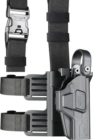 حافظة واجب من المستوى الثالث لـ Glock 17 Gen 5، Glock 17 22 31 Gen4، Glock 19 23 32 Gen4 Gen5، منصة ساق متدلية أو مرفق حلقة حزام منخفض الركوب، اليد اليمنى in Kuwait