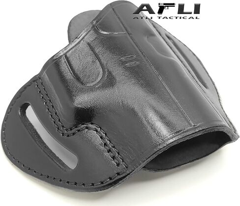 حافظة جلدية OWB لـ Glock 43 - لـ Glock 43، G43X، Mos، G42، Rgr SR22 LC9s، Taurus GX4 Pistols - Glock 43x Pancake Holster OWB - جلد العجل Glock 42 380 حافظة مخفية للحمل in Kuwait