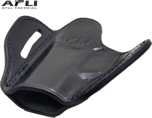 حافظة جلدية OWB لـ Glock 43 - لـ Glock 43، G43X، Mos، G42، Rgr SR22 LC9s، Taurus GX4 Pistols - Glock 43x Pancake Holster OWB - جلد العجل Glock 42 380 حافظة مخفية للحمل in Kuwait