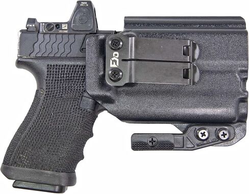 FDO Industries IWB Lightbearing Kydex Holster Optic Cut مع مخلب وDCC مشبك تروس معدني قطعة واحدة مقاس 1.5 بوصة - صنع في الولايات المتحدة الأمريكية in Kuwait