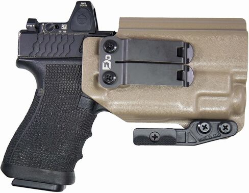 FDO Industries IWB Lightbearing Kydex Holster Optic Cut مع مخلب وDCC مشبك تروس معدني قطعة واحدة مقاس 1.5 بوصة - صنع في الولايات المتحدة الأمريكية in Kuwait