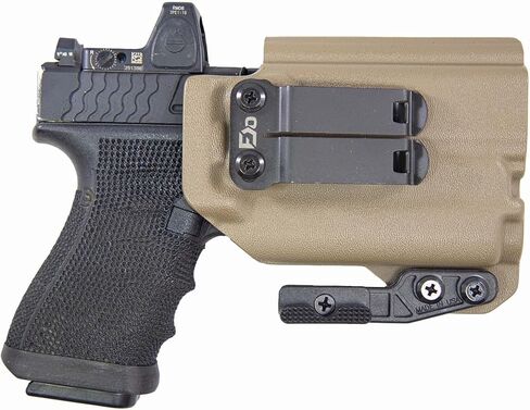 FDO Industries IWB Lightbearing Kydex Holster Optic Cut مع مخلب وDCC مشبك تروس معدني قطعة واحدة مقاس 1.5 بوصة - صنع في الولايات المتحدة الأمريكية in Kuwait
