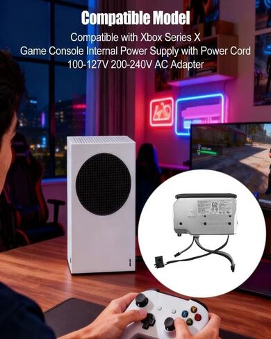 استبدال مصدر الطاقة الداخلي يناسب Xbox Series X Model 1920، وحدة التحكم في الألعاب ومحول التيار المتردد لشاحن الطوب 100-127 فولت 200-240 فولت in Kuwait