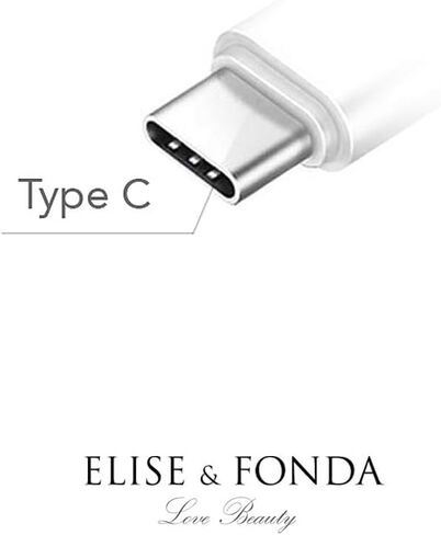 ELISE & FONDA TP444 Type-C منفذ شحن USB كريستال مضاد للغبار قابس صغير للهاتف الخلوي على شكل زهرة لهواتف iPhone 15 /Samsung/OnePlus/Xiaomi/oppo Android (وردي) in Kuwait