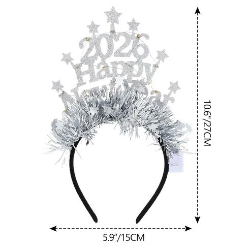 DRESBE Light Up 2026 Happy New Year Headband New Year Eve Glow Party Hair Accessories for Women in Saudi Arabia