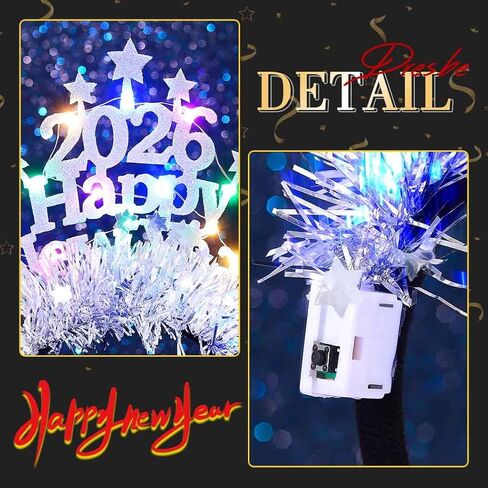 DRESBE Light Up 2026 Happy New Year Headband New Year Eve Glow Party Hair Accessories for Women in Saudi Arabia