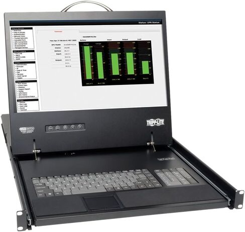وحدة تحكم Tripp Lite ذات 8 منافذ Cat5 1U مثبتة على حامل KVM مع 19 بوصة. شاشات الكريستال السائل (B070-008-19) in Saudi Arabia
