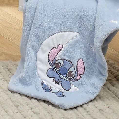 Bedtime Originals Disney Stitch Blue Soft Fleece Appliqued Baby Blanket in Saudi Arabia