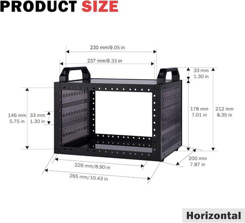 GeeekPi DeskPi RackMate TT Mini Server Cabinet & 0.5U Brush Cable Manager & 0.5U 7-Port Patch Panel & 4PCS Cat6A Ethernet Cable (أسود) in Saudi Arabia