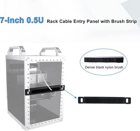 GeeekPi DeskPi RackMate TT Mini Server Cabinet & 0.5U Brush Cable Manager & 0.5U 7-Port Patch Panel & 4PCS Cat6A Ethernet Cable (أسود) in Saudi Arabia