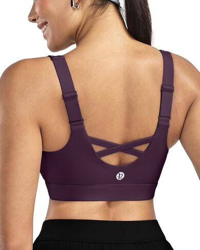 RUNNING GIRL Sports Bras for Women High Support, Adjustable Straps High Impact Sports Bras with Sewn in Pads Workout Bra in Saudi Arabia