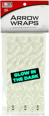 Bohning Glow in The Dark Topographical Arrow Wraps 13 Pack, 7", Standard in Saudi Arabia
