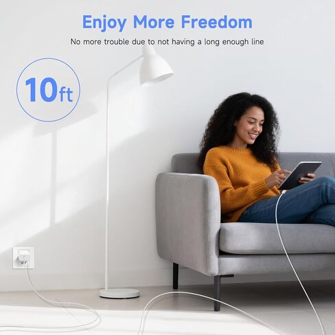 كتلة شاحن USB C سريع لهاتف iPhone 17 16 15,10FT طويلة 3 حزم USBC إلى كابل USBC سلك iPad 20W قابس سفر شحن سريع كابل مضفر لهاتف iPhone 17 Air/Pro/Max/16 Pro/Plus/15/15 Pro/Pro Max، iPad Pro in Kuwait