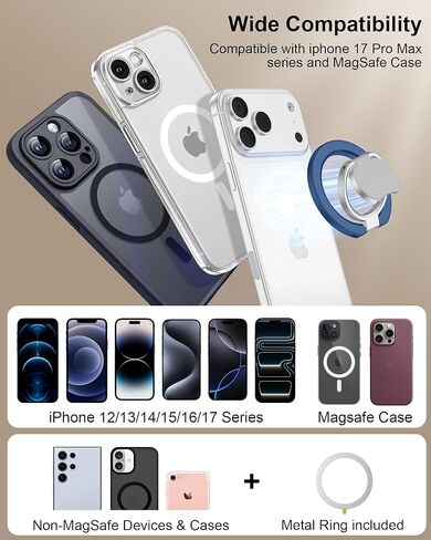 Magnetic Phone Holder 2-in-1 Foldable Gym Grip for iPhone 17 Pro Max 16e 16 Plus 15 Samsung Galaxy S26 S25 Edge S24 Ultra Z Flip7 Two-Sided Magsafe Pop-Style Phone Stand for Mag Car Mount & Phone Case in Kuwait