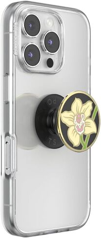 ​​​مقبض هاتف من PopSockets مزود بمسند قابل للتوسيع، وقبضة لاصقة، ومينا - أوركيد الزبدة in Kuwait
