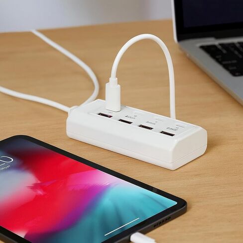 محور شحن ذو 8 منافذ مع 4 منافذ USB-A و4 منافذ من النوع C محطة شحن سريعة بقدرة 25 وات لأجهزة متعددة in Saudi Arabia
