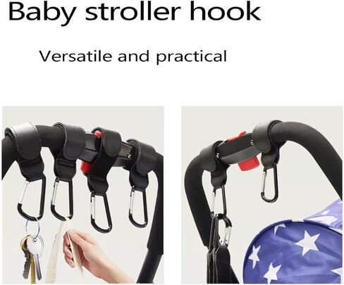 Stroller Hooks for Bags,2 Pack Non-Slip Stroller Clips and Hooks,Adjustable Stroller Carabiner Clip,Baby Stroller Accessories,Hooks for Bike,Scooter,Wheelchair, Walker by Aguwontior in Kuwait